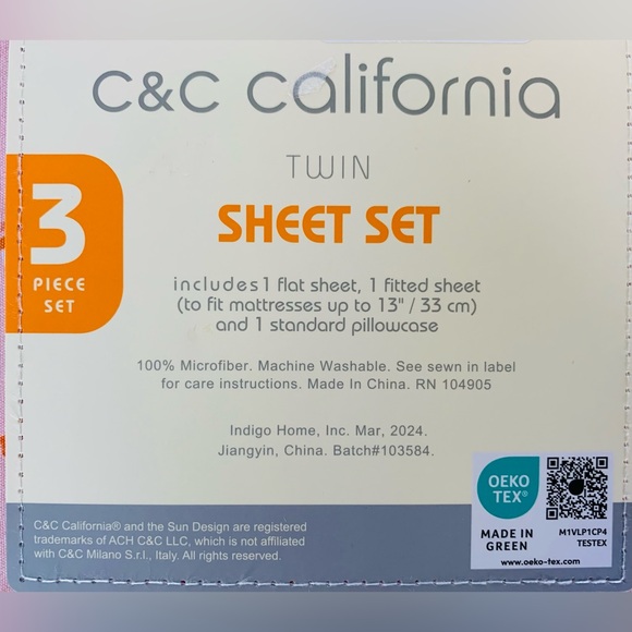 C&C California Cowboy Boots and Hats Sheet Set - Twin - Picture 3 of 4